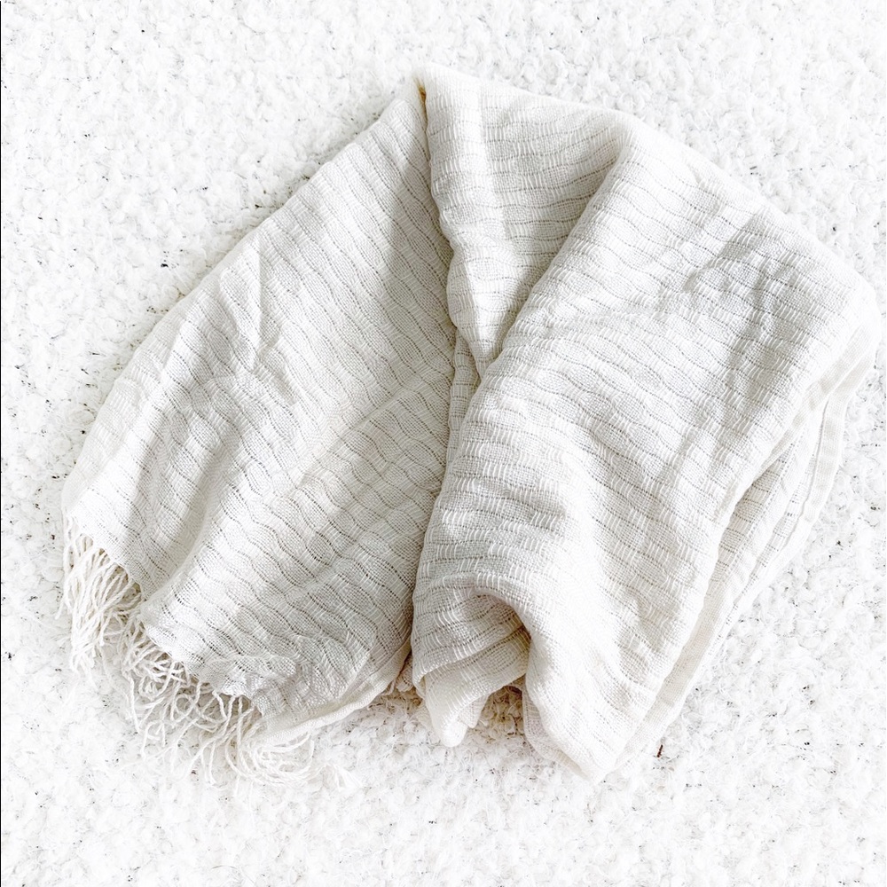 Fringe Knit Table Cloth NWOT